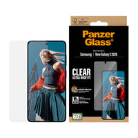 Thumbnail for PanzerGlass UltraWide Fit EasyAligner Screen Protector for Samsung Galaxy S26 - Clear