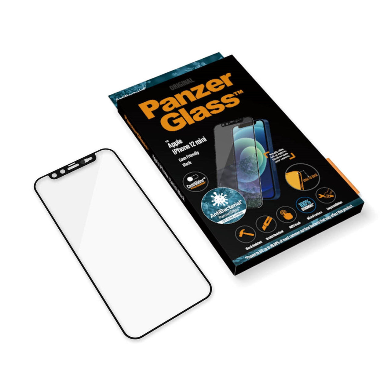 Panzer Glass CamSlider Screen Protector for iPhone 12 Mini - Black