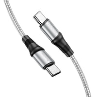 Thumbnail for Hoco X50 2in1 Type-C to Type-C/Lightning 60W Cable 1M - Silver