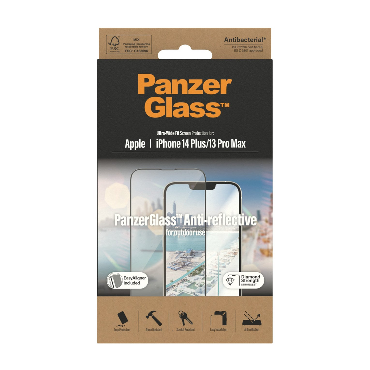 PanzerGlass Apple iPhone 14 Plus / iPhone 13 Pro Max Anti-Reflective Screen Protector Ultra-Wide Fit - Clear