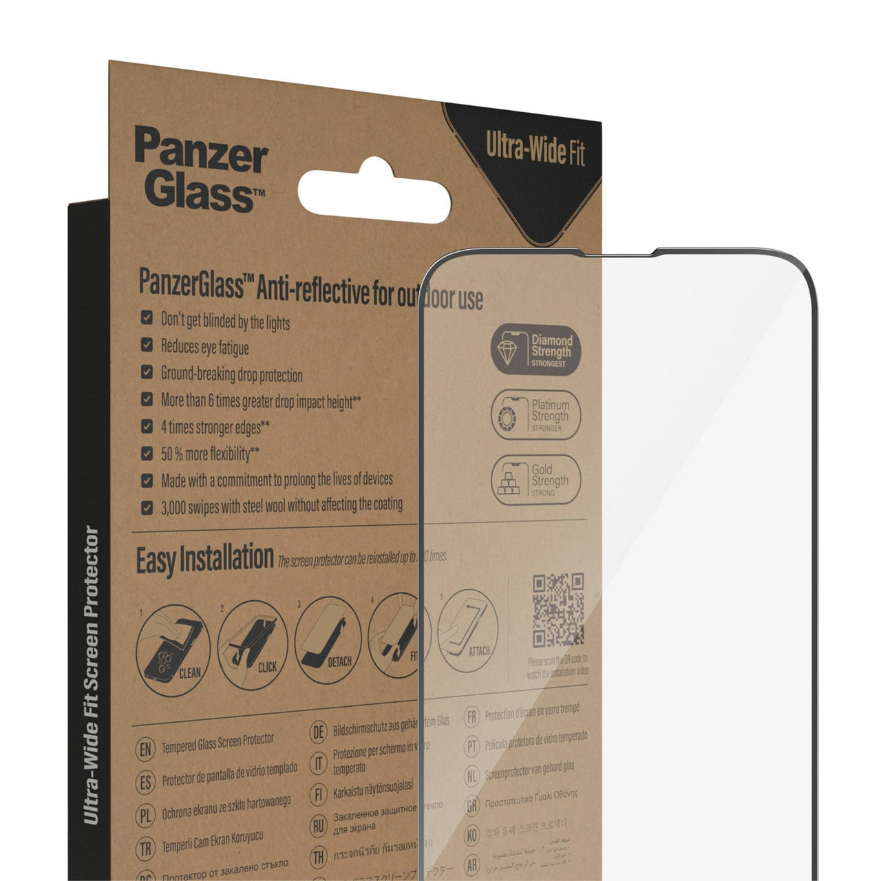 PanzerGlass Apple iPhone 14 Plus / iPhone 13 Pro Max Anti-Reflective Screen Protector Ultra-Wide Fit