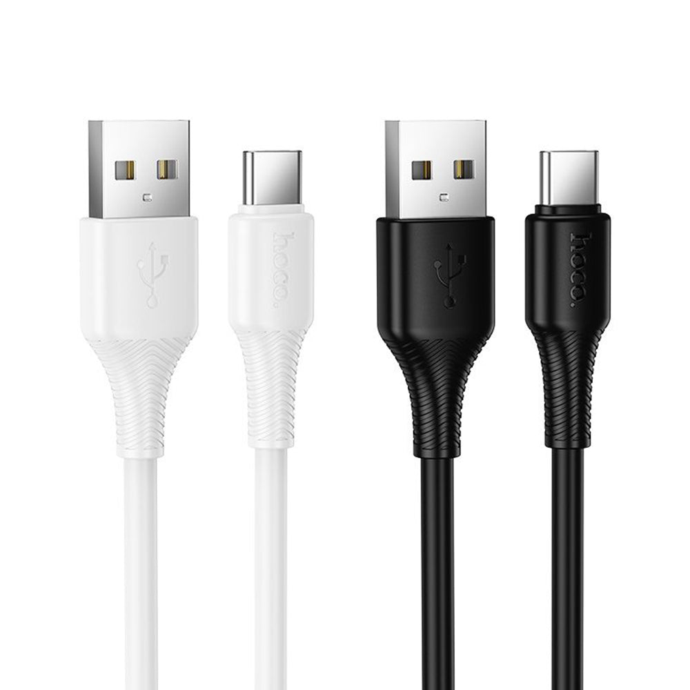 Hoco X120 USB-A to USB-C Bend-Resistant Charging Data Cable Type-C- White