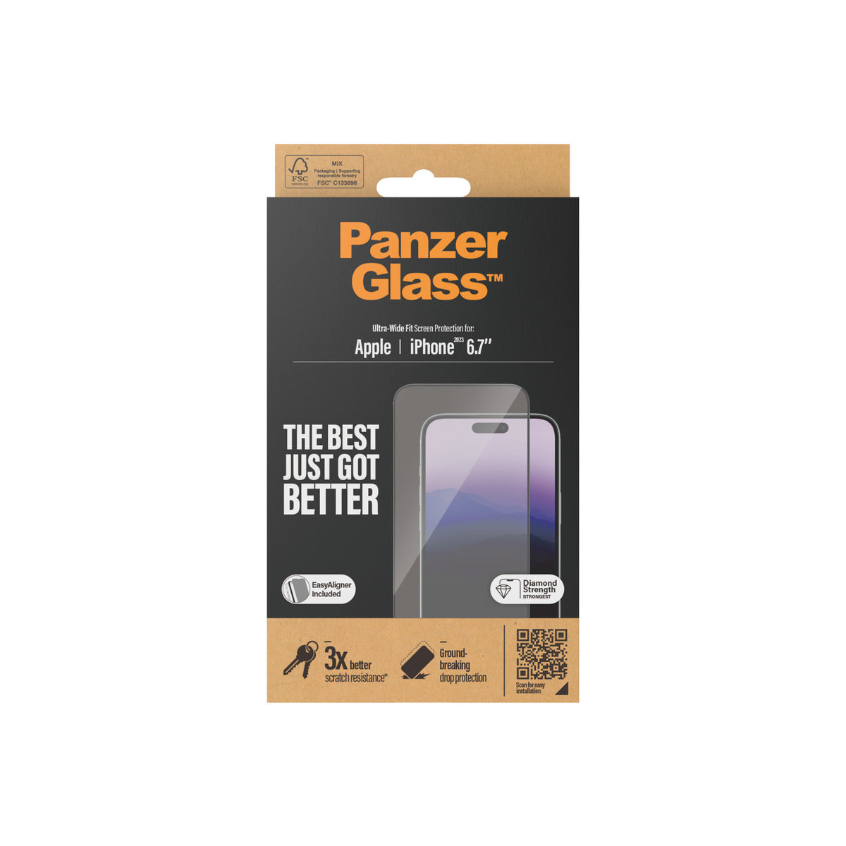 PanzerGlass Ultra Wide for iPhone 15 Plus - Clear