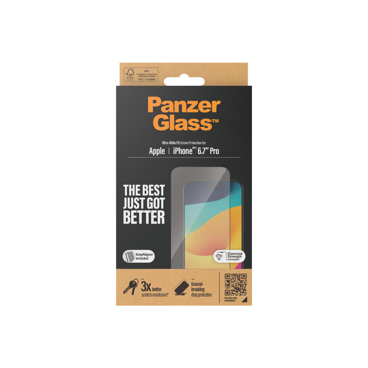 PanzerGlass Screen Protector for iPhone 15 Pro Max