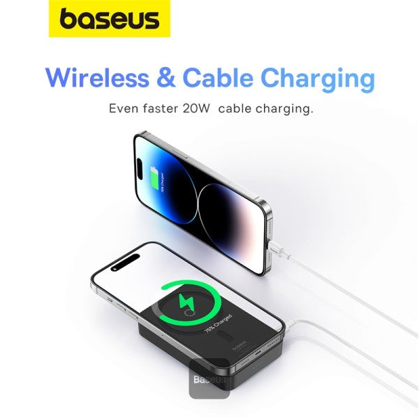 Baseus MagPro Magnetic Bracket Wireless Fast-Charging Power Bank 5000mAh 20W - Black