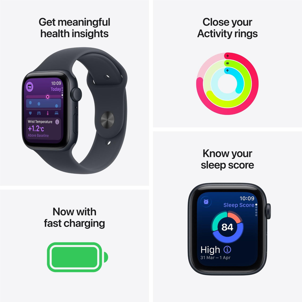 Refurbished  Apple Watch SE 2nd Gen 44mm - Black (Like New)