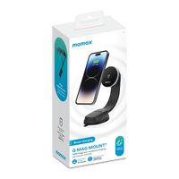 Thumbnail for Momax Q.Mag Mount 5 15W Wireless Charging Car Mount Suction Cup (MagSafe Compatible) - Grey