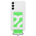 Samsung Silicone Cover with Strap for Galaxy S22 - White