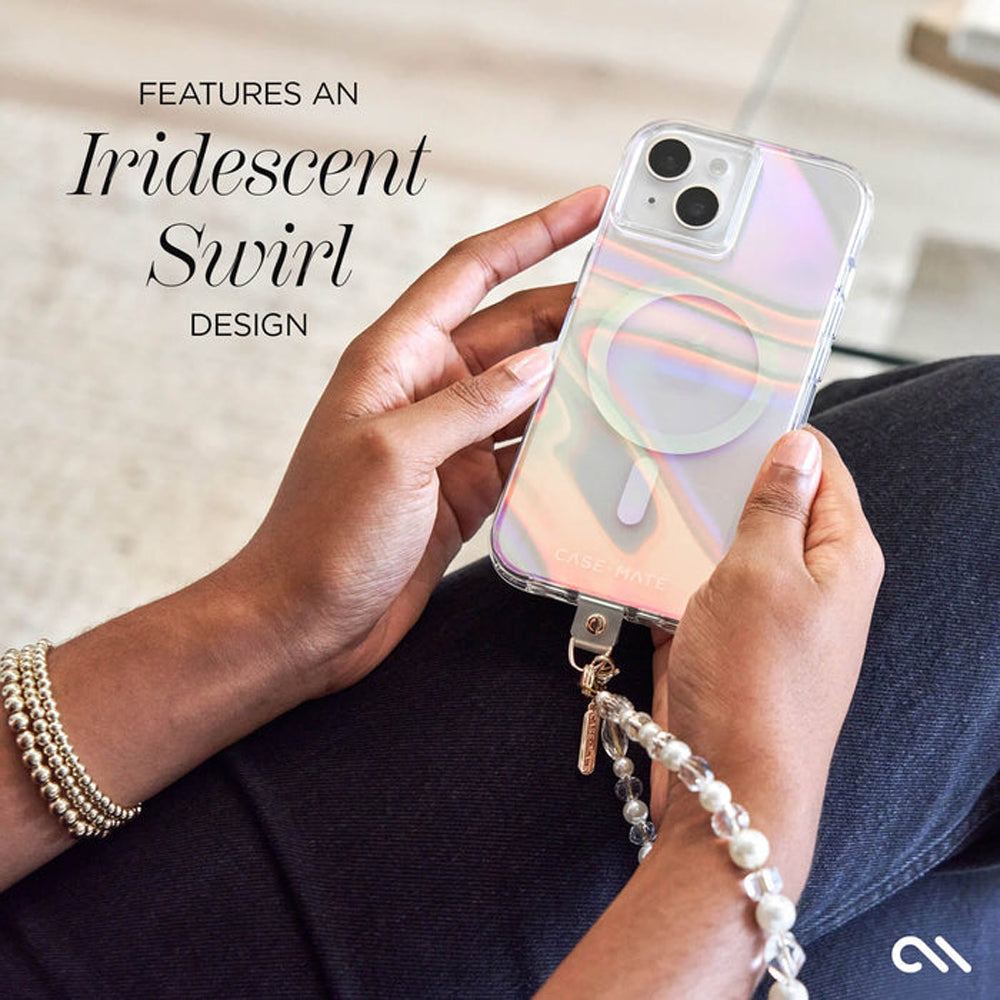 Case-Mate Soap Bubble MagSafe Case For iPhone 15, 14 & 13- Iridescent