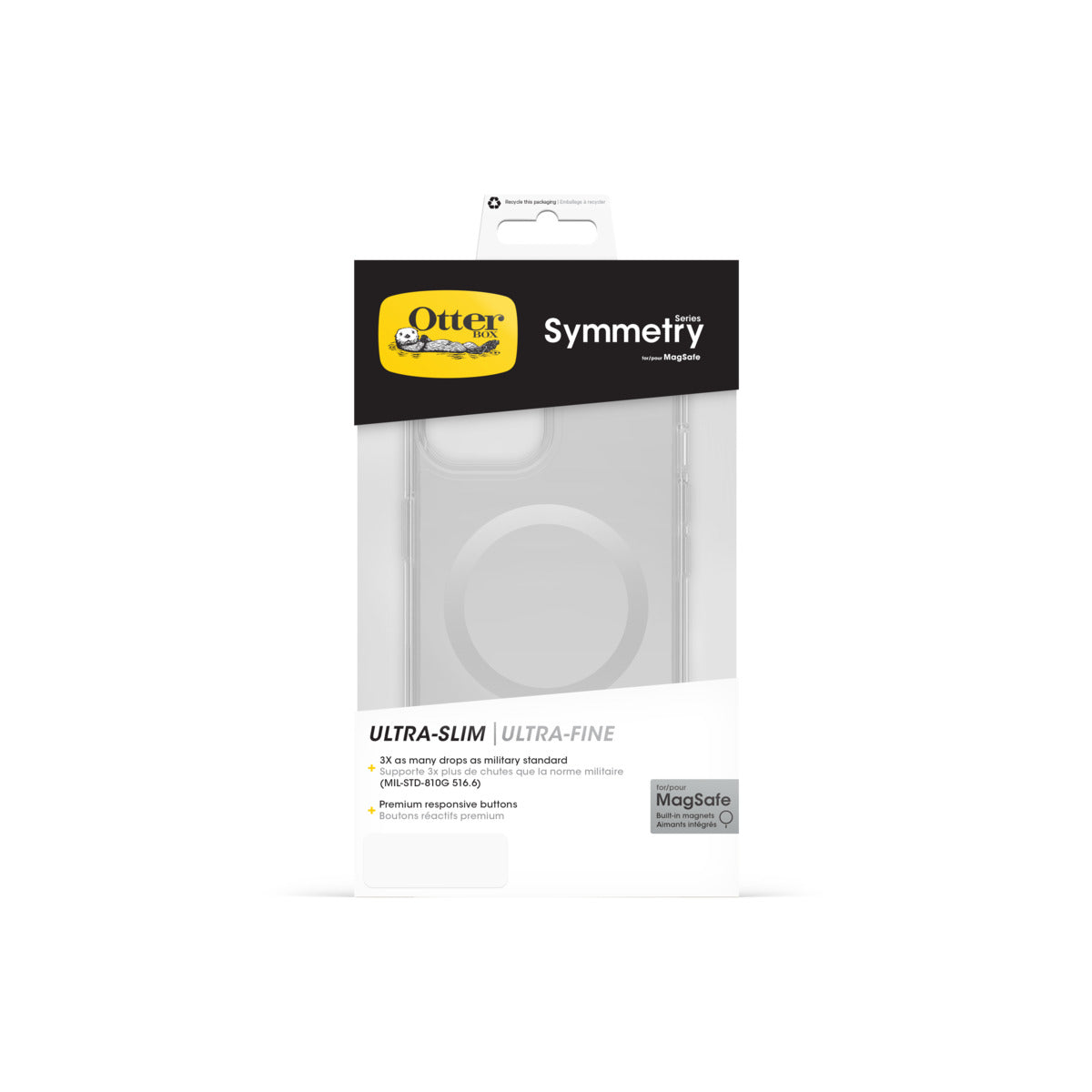 OtterBox Symmetry+ MagSafe Case for Apple iPhone 15/14/13 - 6.1" - Clear