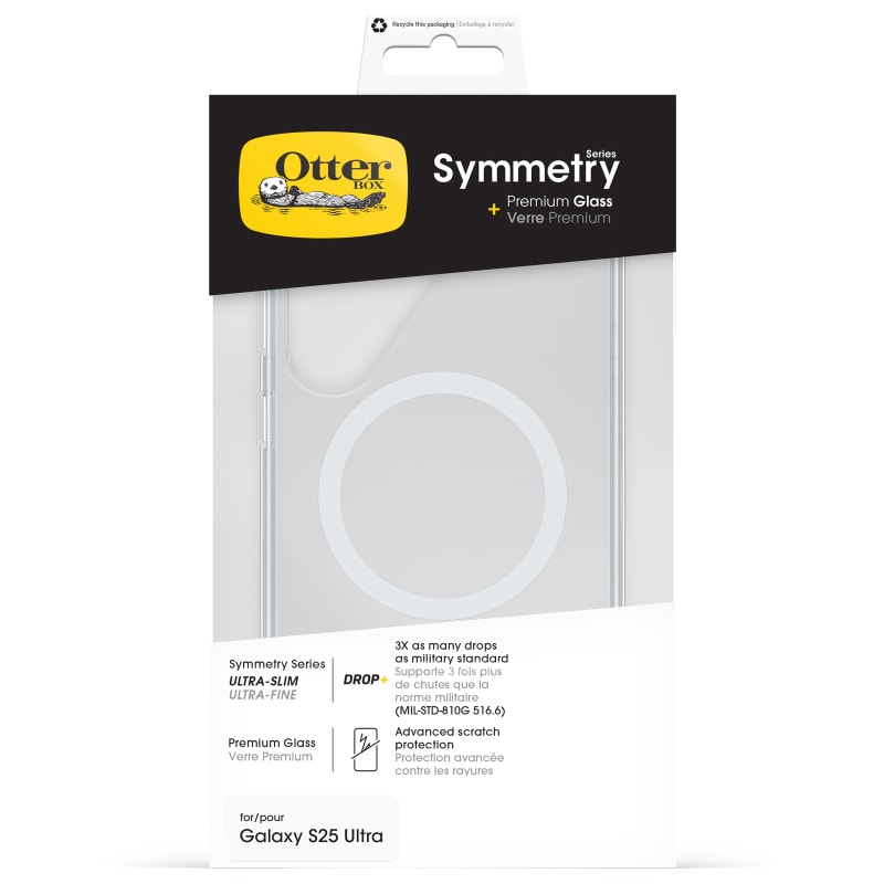 OtterBox Symmetry Case + Screen Bundle for Samsung Galaxy S25 Ultra - Clear