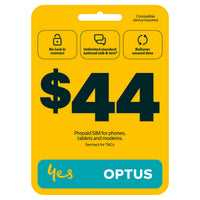 Optus $39 Prepaid Sim Card Starter Kit Pack