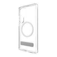 Thumbnail for ZAGG Crystal Palace Snap MagSafe Compatible Case with Kickstand for Samsung S25 Ultra - Clear