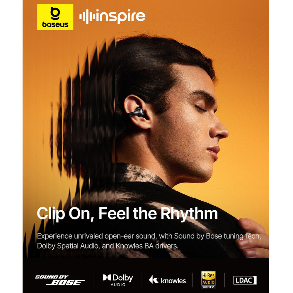 Baseus Inspire XC1 Open-Ear Wireless Earbuds - Black