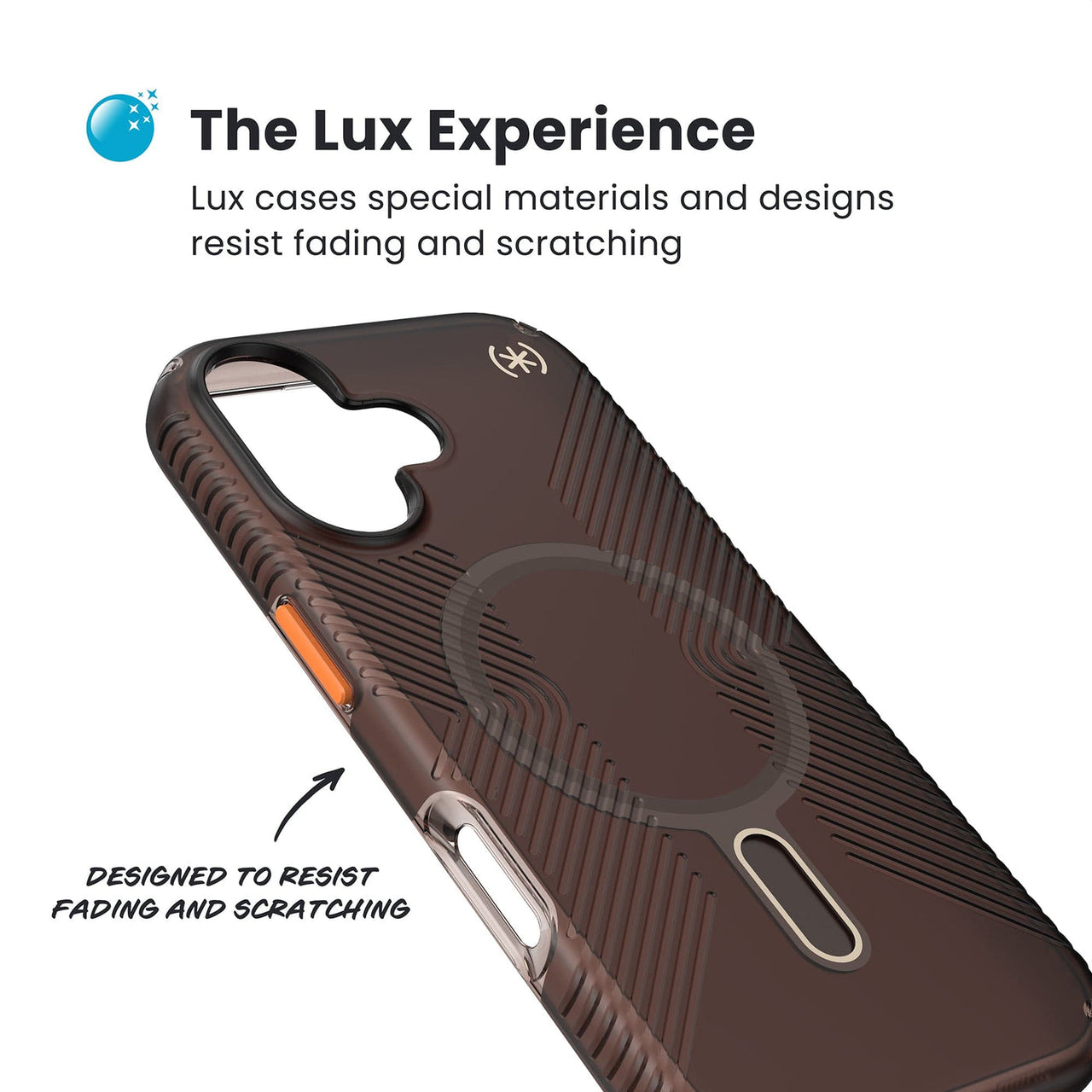Speck Presidio Lux Grip for iPhone 17 - Shade/Orng