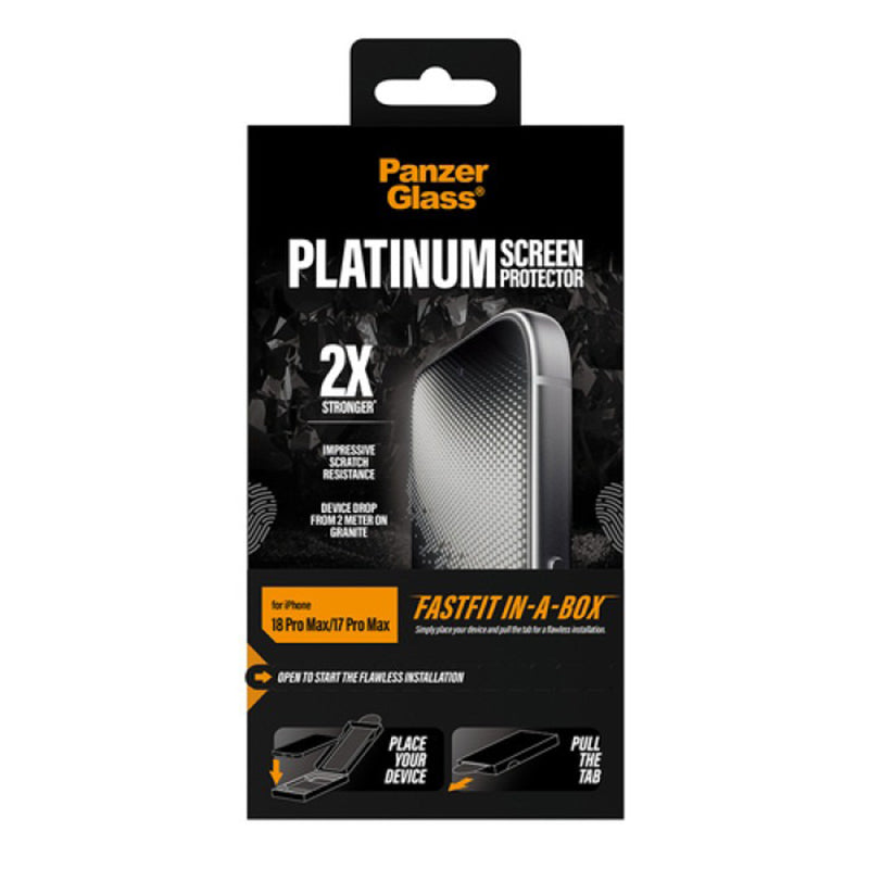 PanzerGlass Platinum Screen Protector for New iPhone 2026 6.9 Pro Max, 17 Pro Max - Clear