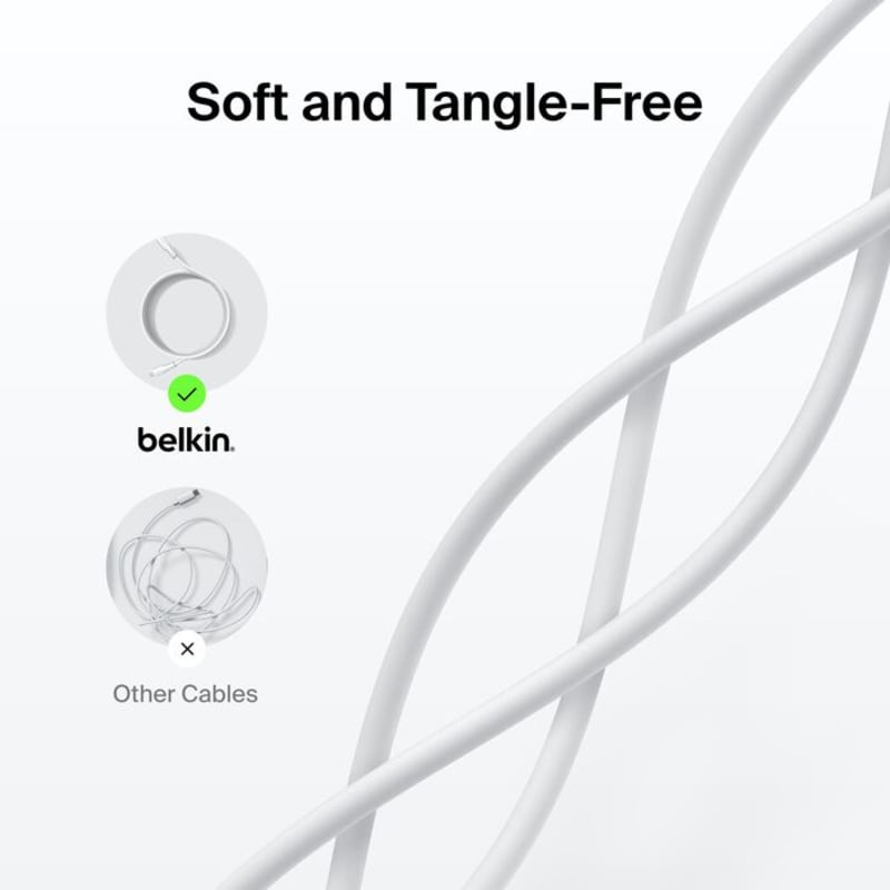 Belkin Boost Charge USB-C to C 60W Cable - 1m Universally compatible - White