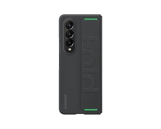 Samsung Galaxy Z Fold4 Silicone Grip Cover Hand Strap Case - Black