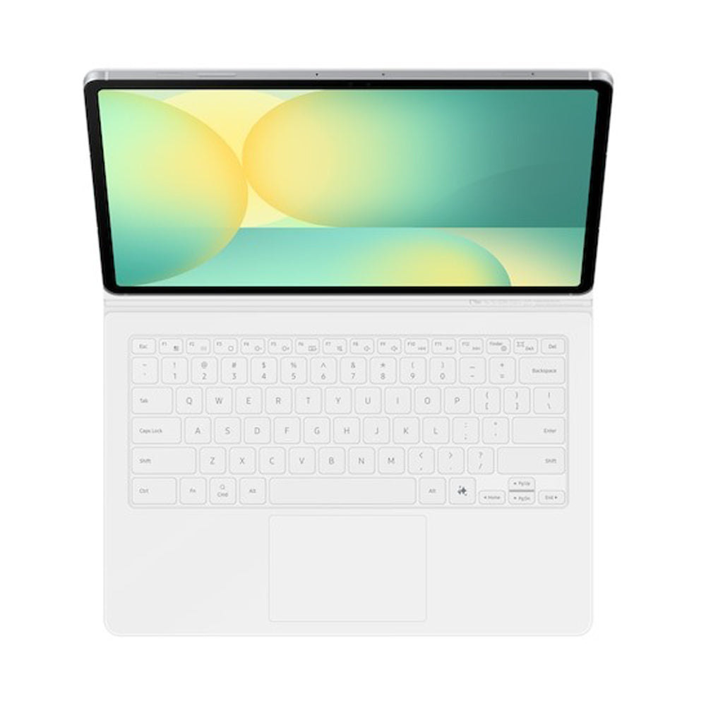 Samsung Book Cover Keyboard with Trackpad for Galaxy Tab S10 FE Plus - White