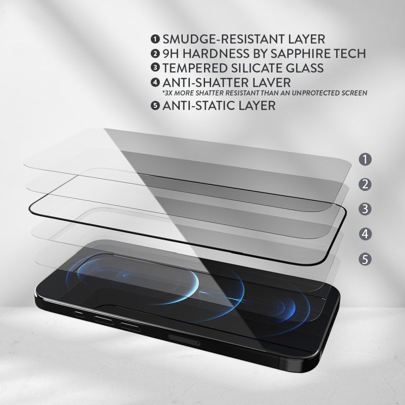 EFM Impact Glass Screen Armour For iPhone 15 - Clear