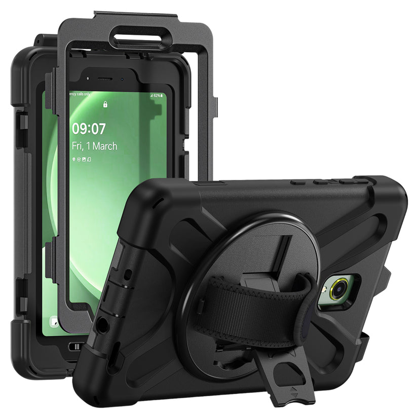 Strike Rugged Case With Hand Strap & Lanyard for Samsung Tab Active5- Black
