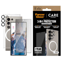 Thumbnail for PanzerGlass Care Flgship 3-in-1 Privacy Bundle for Samsung GS25 Ultra - Clear