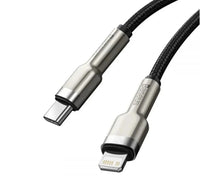 Thumbnail for Baseus Metal Cable USB-C to Lightning PD 20W 1 metre - Black