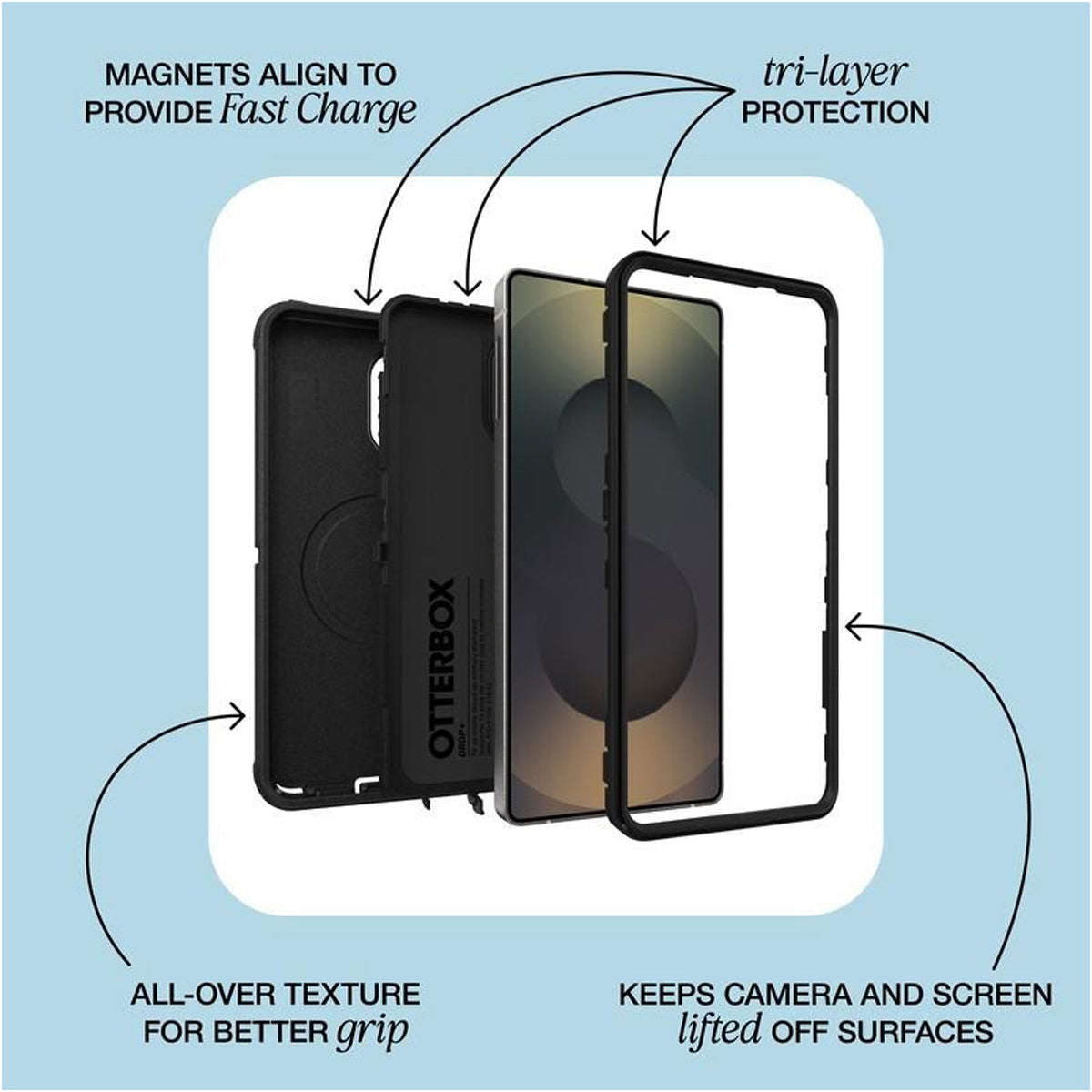 OtterBox Defender Pro Case with Magnets Suits for Samsung Galaxy S26+ (S26 Plus) - Riverside Blue