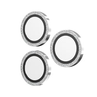 Thumbnail for ZAGG Luxury Camera Rings Silver Glitter for iPhone 16 Pro/ 16 Pro Max