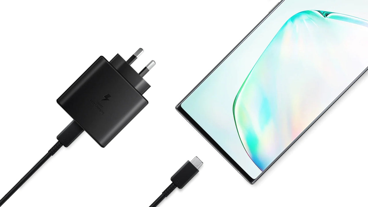 Samsung 45W AC Charger Power Adapter(2024 MODEL) with extra-long 1.8m USB-C Cable - Black