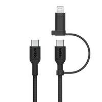 Thumbnail for BoostCharge Pro 2-in-1 Cable with USB-C and Lightning Connector 1.5M - Black