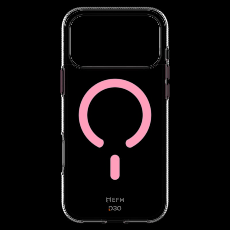 EFM Ibiza Glow In The Dark Case with D3O Zero for iPhone 17 Pro Max - Pink
