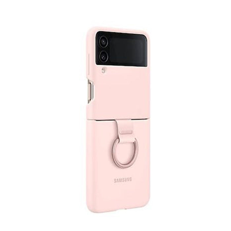 Samsung Galaxy Z Flip4 Silicone Cover with Ring - Pink Gold