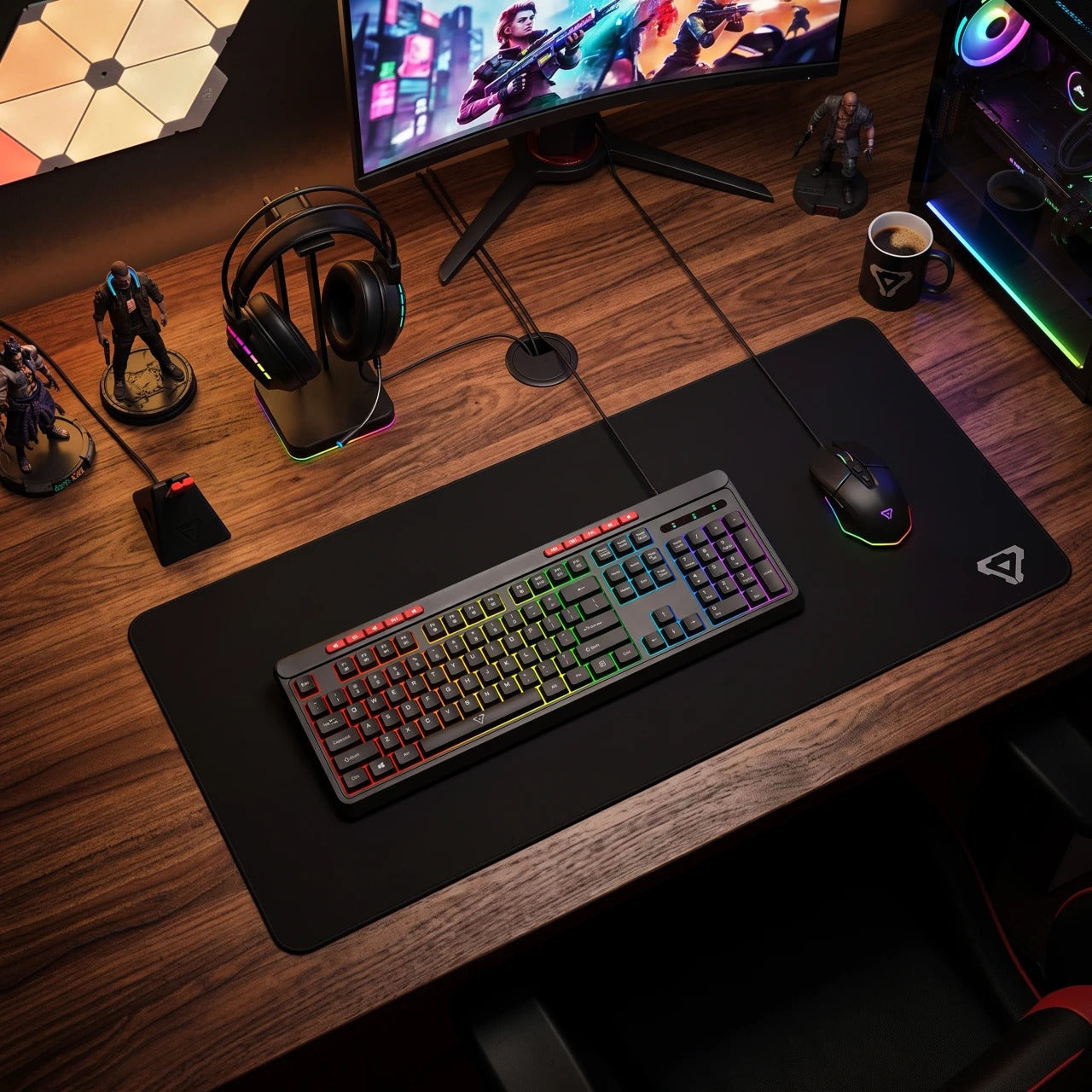 Laser 4-in-1 RGB Gaming Keyboard and Mouse Bundle