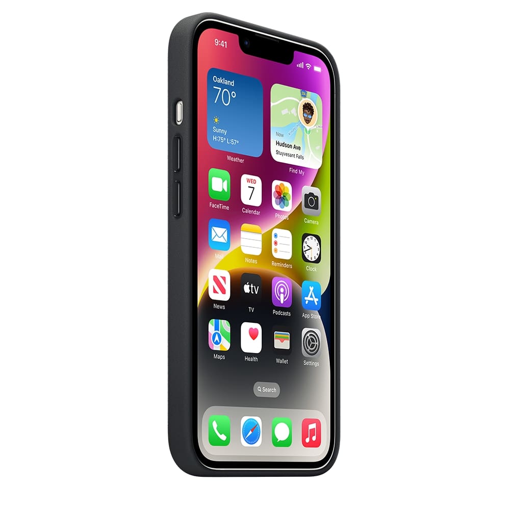 Apple Leather Case with Magsafe for iPhone 14 - Ink
