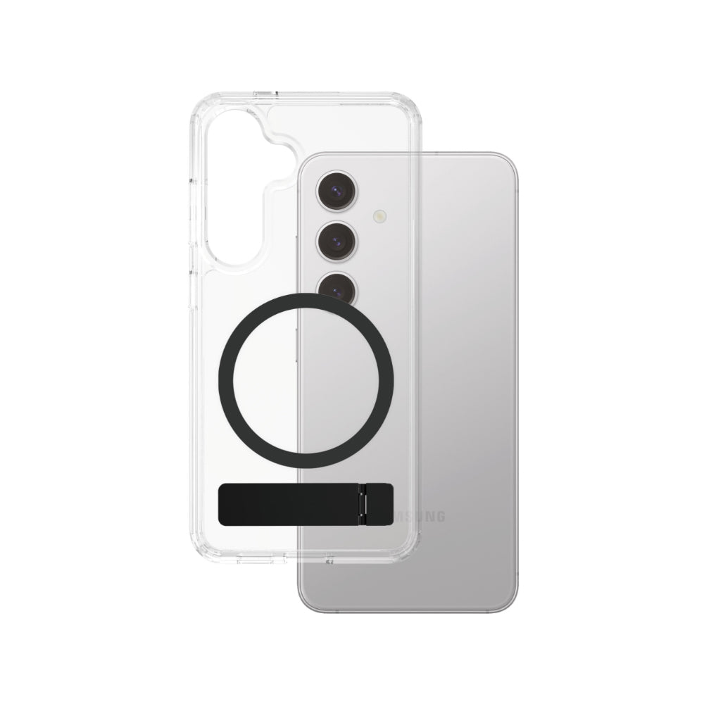 PanzerGlass CARE Kickstand with MagSafe Case for Samsung Galaxy S25- Clear/Black