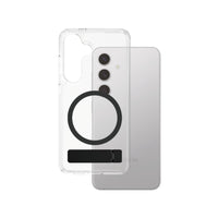 Thumbnail for PanzerGlass CARE Kickstand with MagSafe Case for Samsung Galaxy S25- Clear/Black