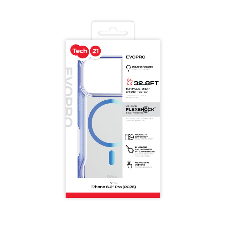 Tech21 EvoPro MagSafe Case for iPhone 17 Pro - Blue/Mint