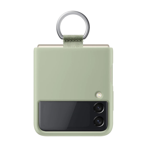 Samsung Silicone Cover With Ring for Galaxy Flip 3 - Olive Green