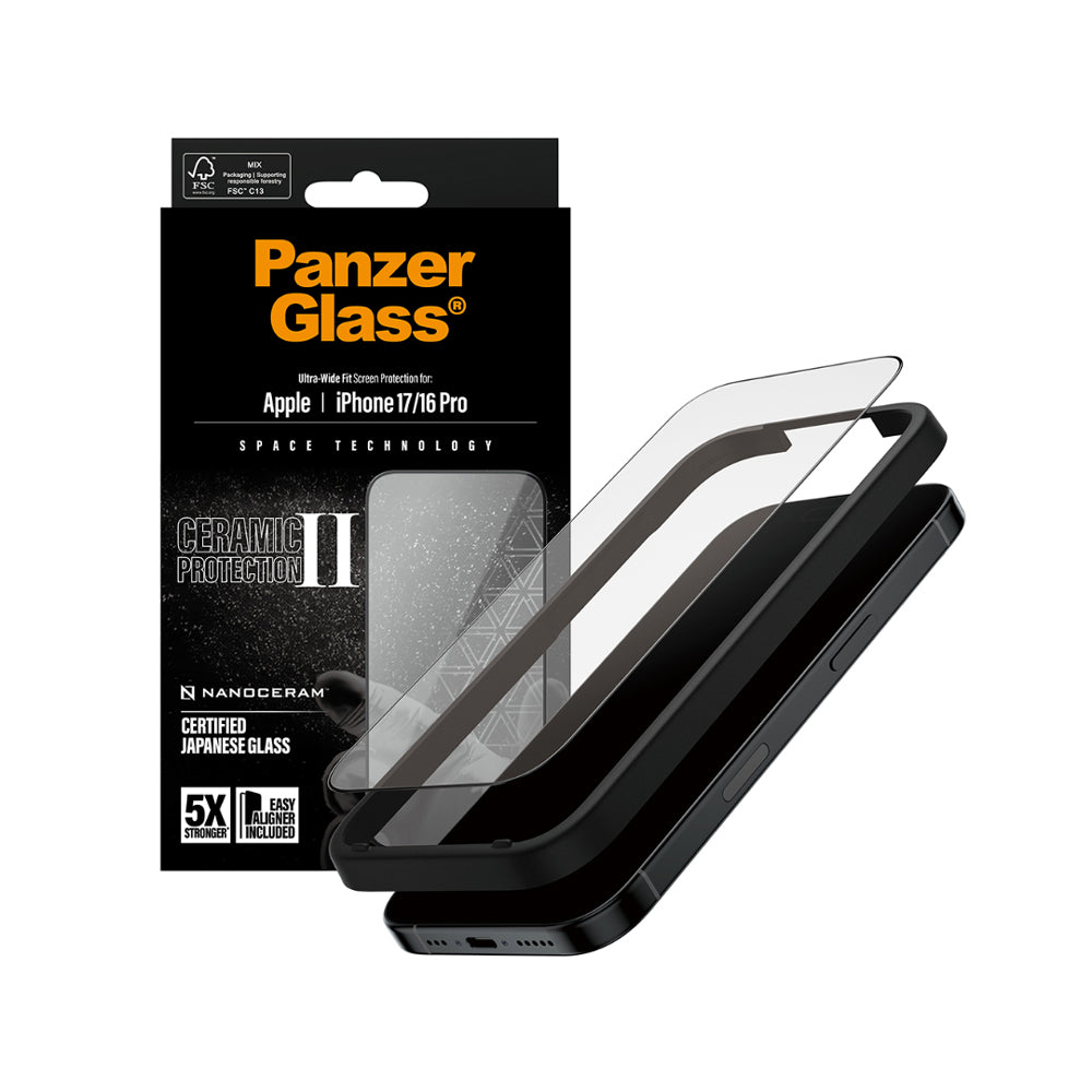 PanzerGlass UltraWide Fit Ceramic Screen Protector for iPhone 17