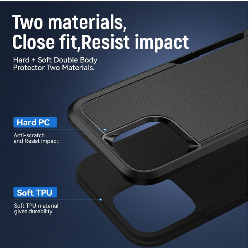 Phonix Rugged Armor Light Case for Apple iPhone 13 Pro Max (6.7") - Black