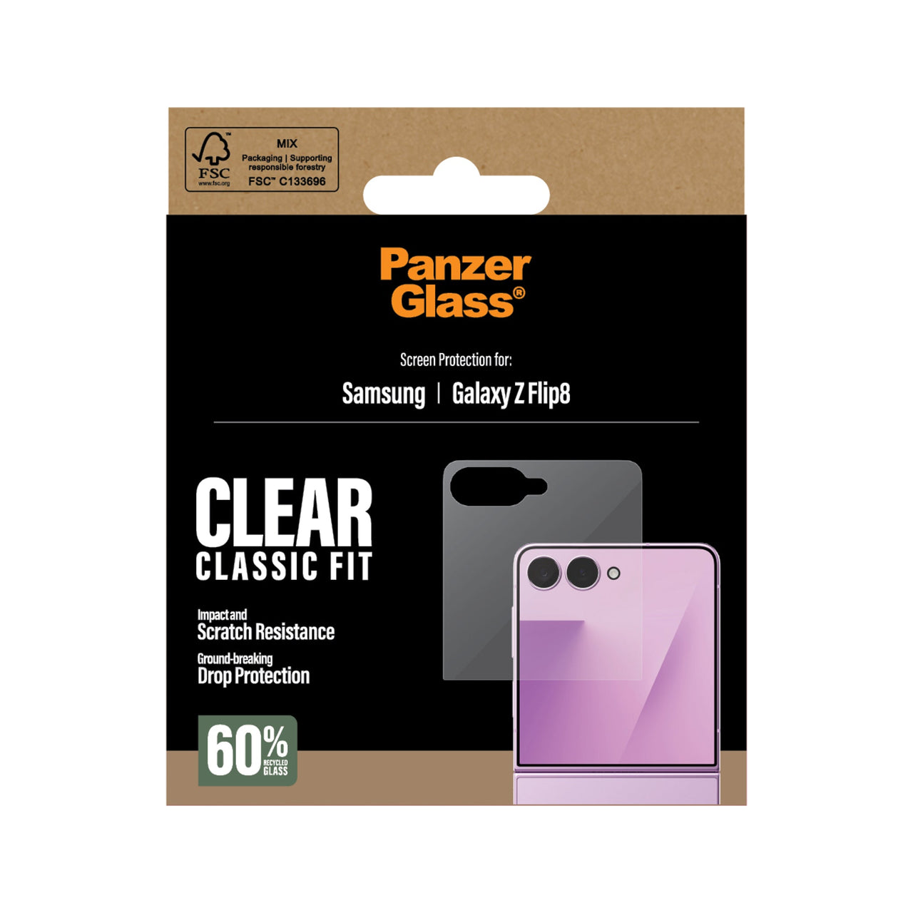 PanzerGlass Screen Protector for Samsung Galaxy Z Flip8 - Clear