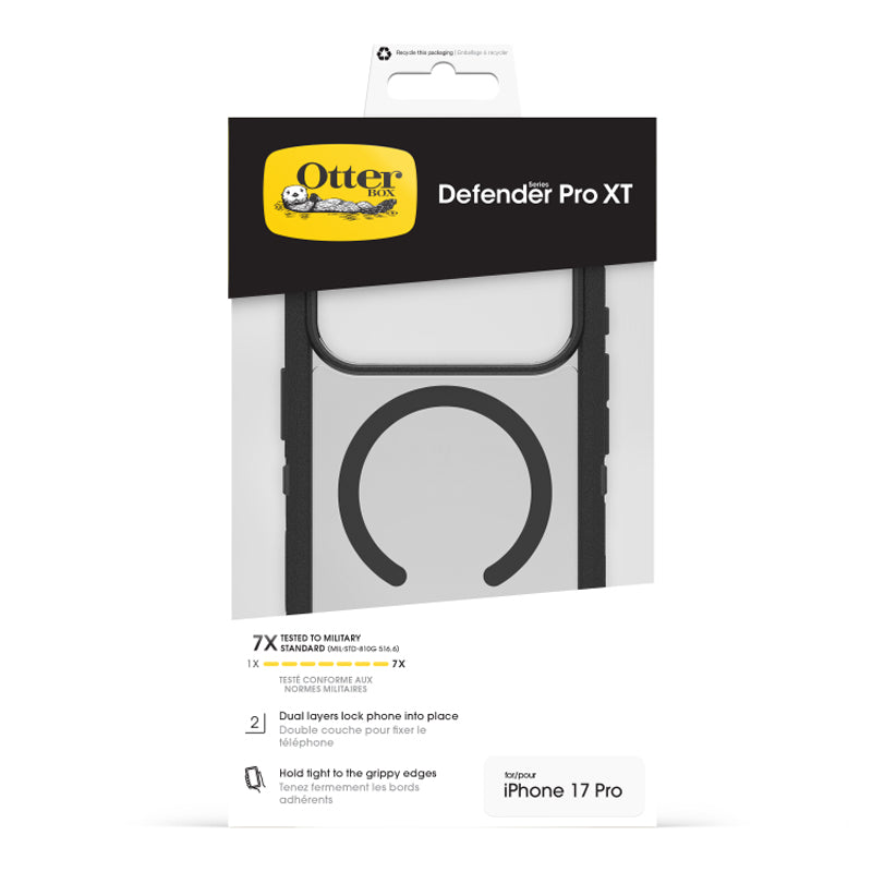 OtterBox Defender XT Pro MagSafe Case with Cam Control for Apple iPhone 17 Pro - Dark Side Black