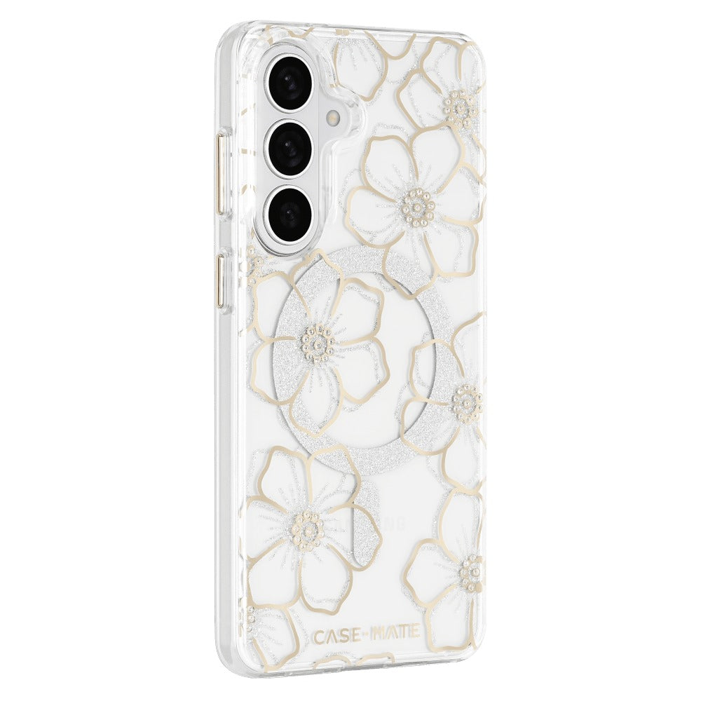 Case Mate Floral Gems Case with Magnet for Samsung Galaxy S26+ (S26 Plus) - Gold