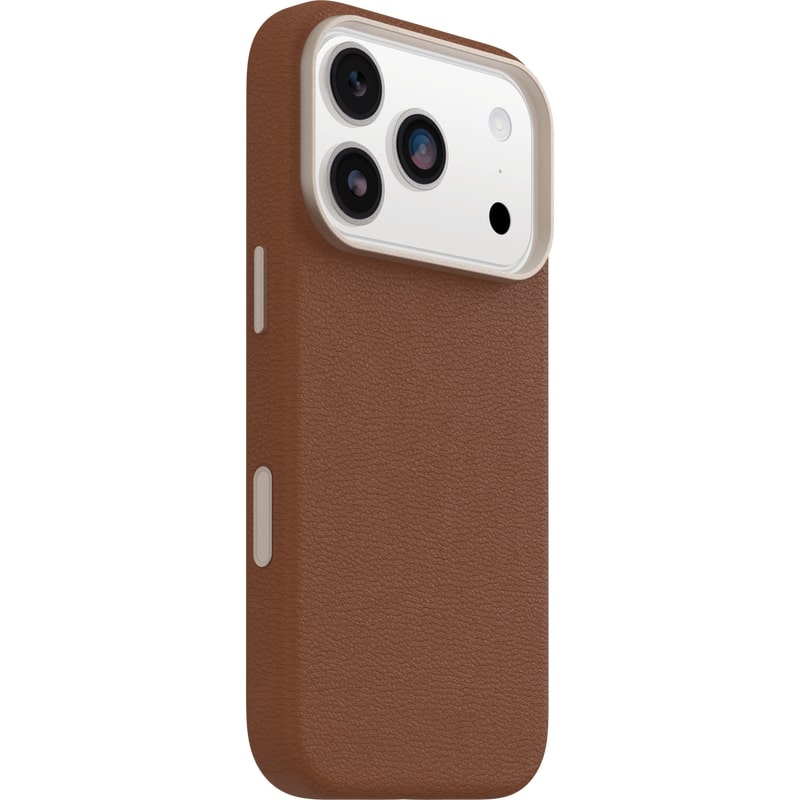 OtterBox Symmetry MagSafe Cactus Leather Case with Cam Control for Apple iPhone 17 Pro - Desert Saddle Brown