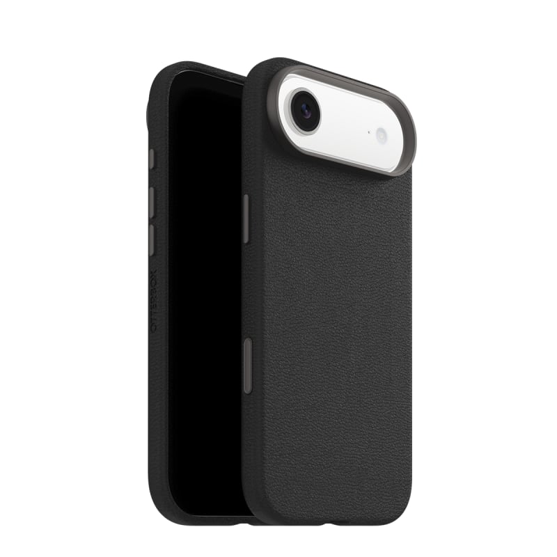OtterBox Symmetry MagSafe Cactus Leather Case with Cam Control for iPhone Air- Noir Ash Black