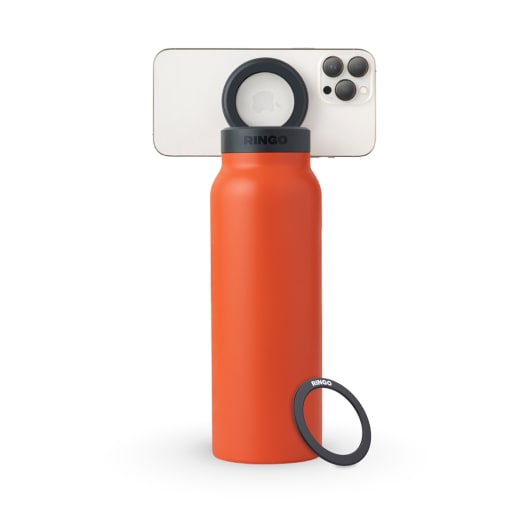 Ringo Water Bottle with Magnetic Phone Mount  710ml (24oz) - Orange