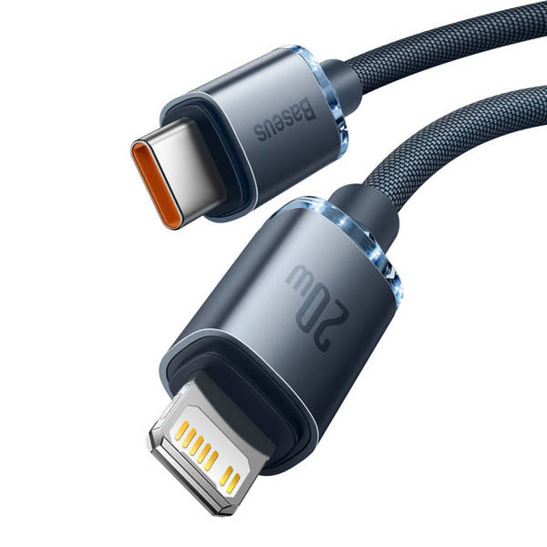 Baseus Crystal Shine Series Fast Charging Data Cable USB-C to Lightning 20W 2M - Black