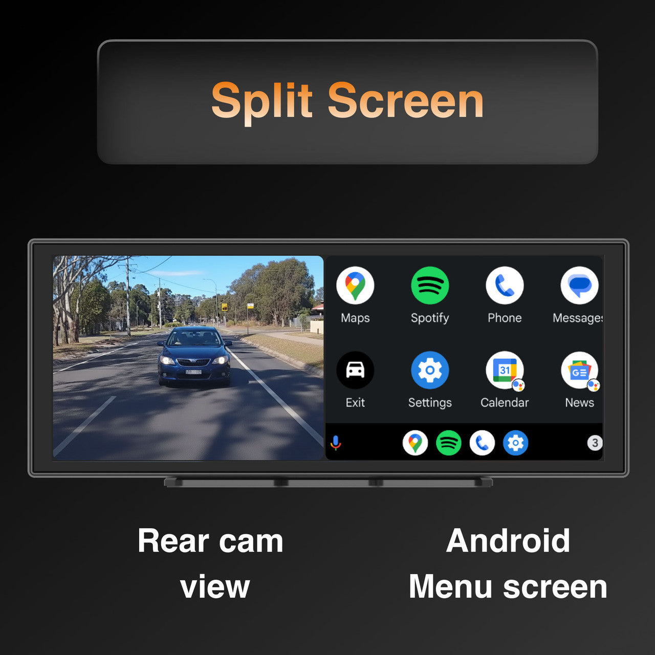 Navig8r 12-inch CarPlay Android Auto Dual Camera