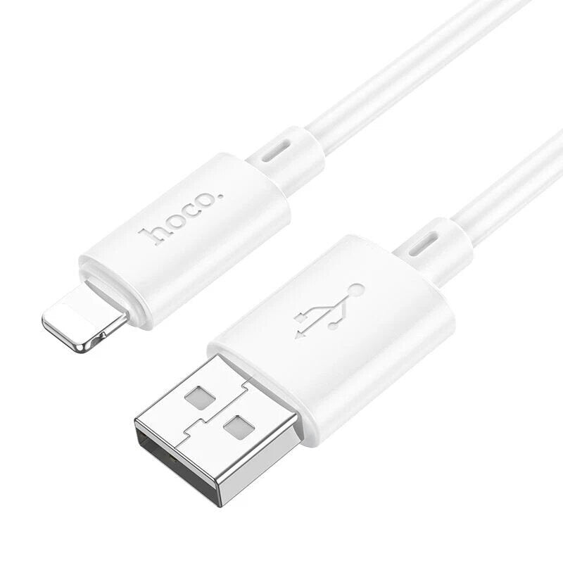 Hoco X88 Gratified charging cable USB-A to iPhone, iPad -  White